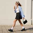 DREAM PAIRS Women Loafers Platform Chunky Heel Slip On Lug Sole Casual Dressy Office Business Shoes (11, Black-pu)