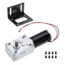 MECCANIXITY DC 12V High Torque Turbine Worm Geared Motor with 8mm Shaft 30RPM Geared Motor with Wire for Electric Fireplace