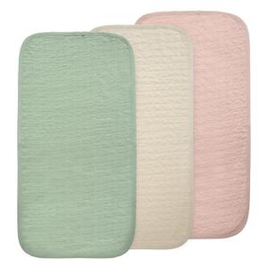 Mushie Waterproof Changing Pad Liners | 100% Organic Cotton | Set of 3 (Blush Combo)