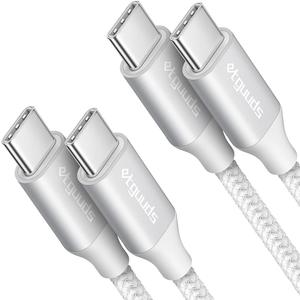 Etguuds White USB C to USB C Cable 3ft, 2-Pack 60W USBC to USBC Cord, Type C to C Charger Cable Fast Charging for iPhone 17 16 15 Pro Max Plus Air, Samsung Galaxy S25 S24 S23, for MacBook/iPad, Pixel