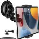 YOOZ Heavy Duty Suction Car Tablet Mount for Windshield, Truck Tablet Holder Dashboard Window with 1/4" Screw Adapter for iPad Pro Air Mini, Galaxy Tabs, Phones, 4-12.9" & Gopro/Camera