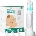 GROWNSY Nasal Aspirator for Baby, Upgraded 5 Suction Levels Baby Nose Sucker, IPX7 Waterproof Electric Nose Suction for Baby, Booger Sucker for Toddlers with Automatic Cleaning &Music &Light Functions (Standard, Grey)
