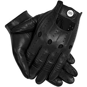 GSG Men Genuine Leather Gloves Black Unlined Biking Touchscreen Driving Gloves Large, Black Palm Hole, GSG Men Genuine Leather Gloves Black Unlined Biking Touchscreen Driving Gloves Large, Black Palm Hole,