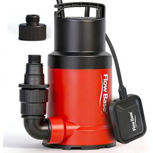 1HP 5000GPH Sump Pump - Clean/Dirty Water Portable Transfer Submersible Pump with Float Switch for Swimming Pool, Garden Pond, Basement with 10ft Power Cord,Remove Water Level Down to 0.2"