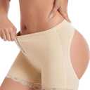 Dulchany Butt Lifting Panties Booty Lifter Underwear for Women Adjustable Tummy Control Butt Lift Shapewear Shorts (XX-Large, Beige)