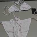 Women Two Piece Swimsuit Sexy Swimwear Halter String Triangle Bikini Sets M