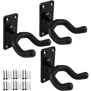 Guitar Wall Mount Guitar Hanger Acoustic Electric Guitar Hanger Bass Ukulele Black Hook Metal Holder Hangers