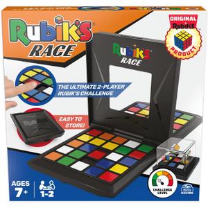 Rubiks Race, Classic Fast-Paced Strategy Sequence Brain Teaser Travel Board Game Two-Player Speed Solving Face-Off for Adults & Kids Ages 7 and up (Race 2022 Version)