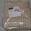 All Smiles Couch Decorative Throw Pillow Covers 18x18 Set of 4 Neutral Winter Farmhouse Rustic Boho Home Decor Soft Plush Striped Corduroy Square Cushion Case for Living Room Bed SOFE