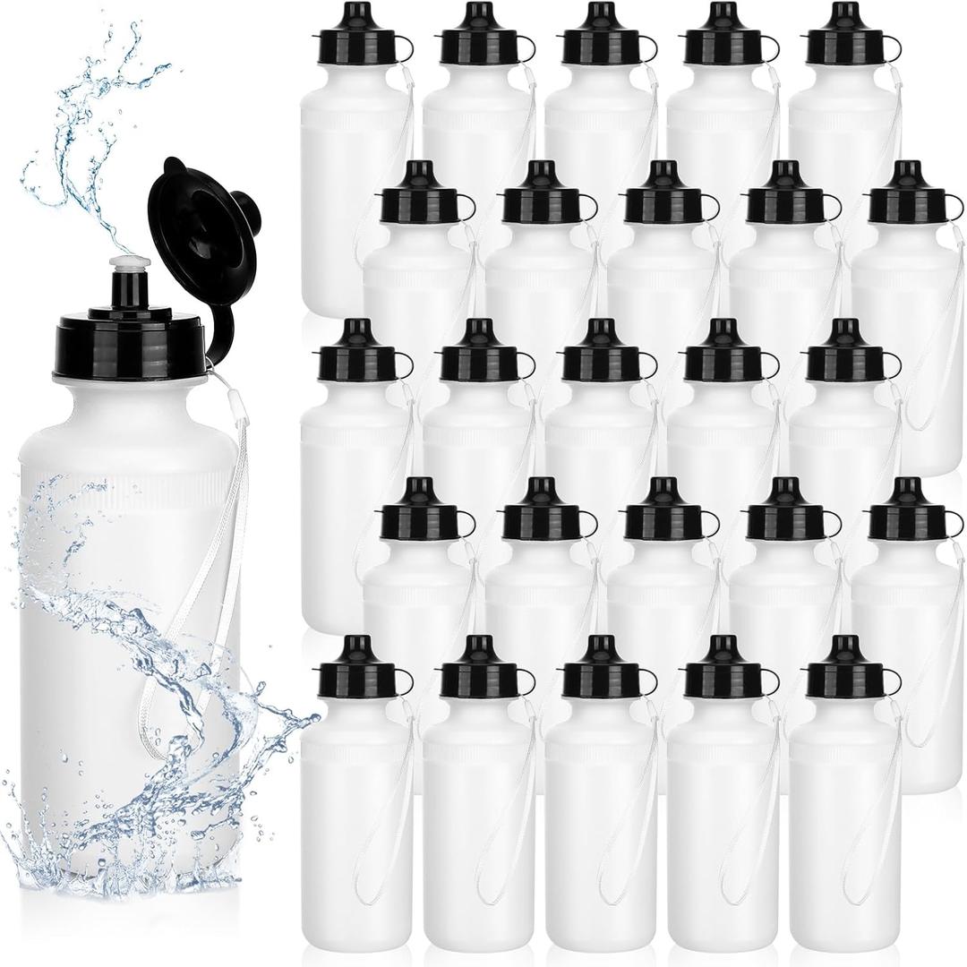 Zubebe 36 Pcs Sports Water Bottles Bulk Squeeze Reusable Bpa-free Plastic Water Bottles End of the Year Gifts Summer Gifts for Students School Travel Hiking Cycling Event Team Gift