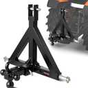VEVOR 3 Point Trailer Hitch 2 in Receiver, 3pt Quick Hitch Attachment with 3 Trailer Balls, Tractor Tow Drawbar Adapter, Compatible with Kubota, Mahindra, Ford, Yanmar, John Deere, Massey Ferguson