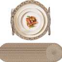 36 Pack 15 Inch Round Braided Jute Placemats, Woven Table Mats
