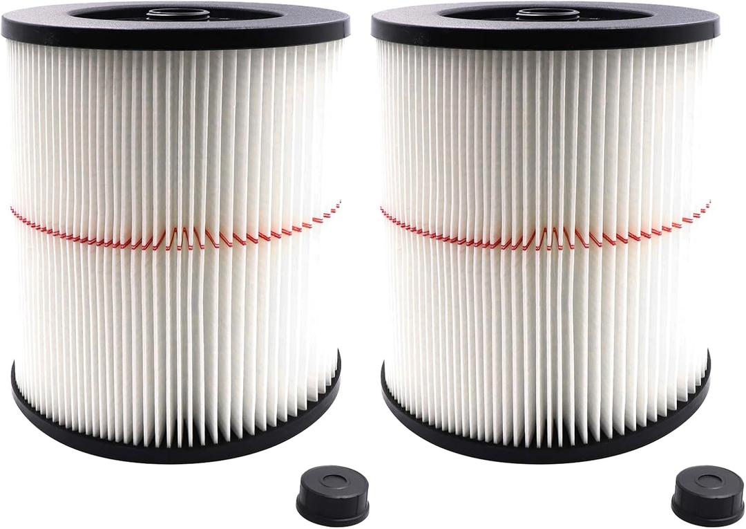17816 filter for craftsman shop vac 17816 9-17816, 17816 vacuum filter fit 5 Gallon and Larger Vacuum Cleaner, 2pack
