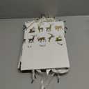 UNIQOOO 12PCS Metallic Gold Christmas Gift Bags Bulk with Tag, Large 12.5 x10.5 Inch, Assorted Snowflake, Reindeer, Xmas Tree Holiday Gift Wrap Paper Bag For Shirt, New Year Party Favor Gift Packaging