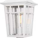 Darkaway Large Outdoor Post Lights Lamp Post Light Fixture, 17inch Waterproof Aluminum Post Lamp with Glass, Fence Deck Lighting for Garden, Patio, Pathway (Large,White)