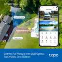 2 x Tapo 2K Indoor/Outdoor Dual Lens Pan/Tilt Wired Security Camera - 125 Wide-Angle View + 6mm Zoom, Motion Track, Person/Vehicle Detection, Subscription-Free Local Storage or Optional Cloud, C246D