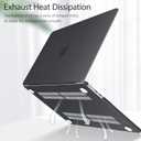 Tuiklol for M4 MacBook Air 13.6 inch Case 2025-2022 Release Model A3240 A3113 A2681 with M3 M2 Chip,Laptop Hard Shell Cases with Keyboard Cover & Screen Protector & Camera Cover, Matte Black