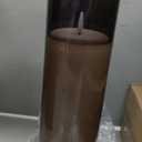 kakoya 11" x 4" Large Outdoor Waterproof Flameless LED Candles with Remote and Timer,Acrylic Pillar Candles Battery Operated with Embedded Star String for Porch,Patio,Outdoor Decor,Grey)