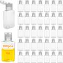 100 Pcs 1 oz Small Travel Bottles for Toiletries,Liquid,Shampoo,Lotion,Cream - Empty Hand Sanitizer Bottles with Flip Caps,Clear Plastic Travel Size Containers Leak Proof Refillable