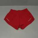 Aurefin Girls Athletic Shorts, Lightweight Running Shorts for Teen Girls Kids Sports Active Short with Zip Pocket and Elastic (X-Small, Red)
