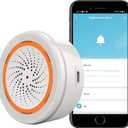 Zigbee Smart Siren Alarm: Wireless Alarm for Security & Automation, App Control, Strobe Flash 100dB Siren, Tuya Zigbee Hub Required, Compatible with Alexa & Google Home