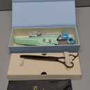 High-end Professional Dog Grooming Curved Thinning Scissors Teeth Blending Shears Pet Texturizing Thinner Blender Shears 7.5 Inch Extremely Very Sharp Made Of Stainless Steel Alloy For Dog Cat Groomer