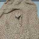 Floerns Women's Leopard Straight Leg Cargo Pants Cheetah Drawstring Ruched Trousers (L)
