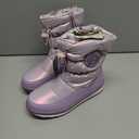 K KomForme Kids Snow Boots for Boys Girls Toddler Winter Outdoor Boots Waterproof with Fur Lined (Toddler/Little Kid/Big Kid) Size 2 Big Kid