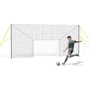 3-in-1 Soccer Goal with Rebounder & Backstop Net, Soccer Training Equipment for Backyard, Soccer Rebounder for Shooting, Passing & Ball Control, Kids & Youth