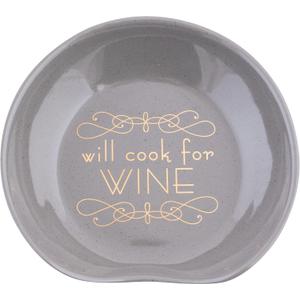 Karma, Spoon Rest for Stove Top, Cooking Spoon Holder for Kitchen Countertop, Chic Spoon Rest, Farmhouse Kitchen Decor, Housewarming Gifts, Will Cook for Wine (One Size)