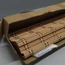 LazBlinds Cordless Bamboo Blinds, Roll Up Shades for Windows, Light Filtering Hanging Window Blinds, Bamboo Shades for Patio Indoor/Outdoor Porch, 27'' W x 64'' H, Natural