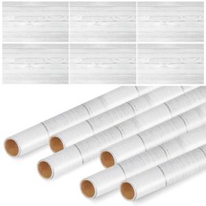 Skyygemm 6 Rolls Bulletin Board Paper Rolls,4 x 12 ft,Wood Color