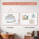 TOWON Magnetic Dry Erase Board 24x18 in, Narrow Aluminum Frame, Rose Gold