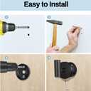 Kruodop Towel Hooks for Bathroom,6 Packs Wall Mount Towel Holder,Black Matte Wall Robe Hook,Stainless Steel Heavy Duty Door Hanger Towel Hook for Kitchen, Bedroom,Hotel,Pool,Coats - Black