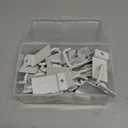 Tandefio 25 Pack J Shaped Slatwall Hooks and Hangers Heavy Duty Slatwall Accessories for Display Panel Garage, 3.25 Inch(White)