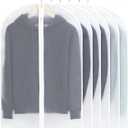 6 Pack Clear Garment Bags for Hanging Clothes, 2440 Suit Bags for Closet Storage, Garment Bag with Zipper, Transparent Clothes Dust Cover for Suits, Coats & Dresses, Durable PEVA