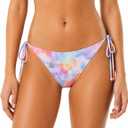 Ivory Ella Women's Side Tie Bikini Bottom (Purple, L)