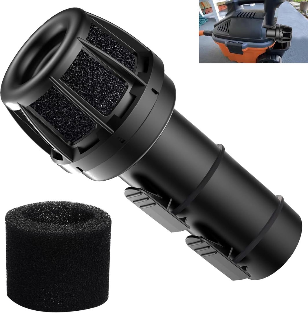 VT2525 & WS25025A 2.5 Inch Muffler/Diffuser Accessory for Ridgid Wet/Dry Vacuums, Fits Most Vacs With A Standard 2-1/2" Exhaust Port, To Reduce Blowing Dust and Debris