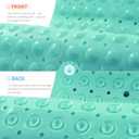 Anti-Slip Bathtub Shower mat, 39.3×15.7 inch（Approximately 100 × 40cm） Soft Oversized Machine Washable Non-Slip Bathtub mat with Drainage Holes, Bathroom Floor Suction Cup.（1-Opaque Mars Green）
