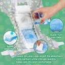 Pet Soft Disposable Cat Diapers - Diaper for Female & Male Cats, Puppy Doggie Diapers for Female Dogs with Adjustable Foam Tail Hole, Medium (24Pcs, GN Flowers)