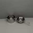 1QT Double Boiler Chocolate & Candy Melting Pot - 304 Stainless Steel, Soap, Wax - Silicone Spatula Included (1000ml+2200ml)