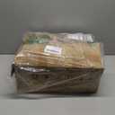 HIGDBFE Dresser with Mirror, 4 Drawers Dresser with 2Tier Shelves, Freestanding Fabric Chest of Drawers for Small Space, Tall Narrow Nightstand Vanity for Bedroom, Hallway, Dorm, Rustic Brown, 15.3"W