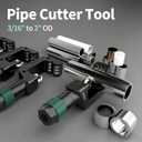 Pipe Cutter Tool 3/16" to 2" OD, Heavy Duty Metal Tube Cutter for Copper, Aluminum, PVC, Professional Tubing Cutter with Integrated Deburring Tool & Quick-Advance Mechanism