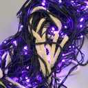 BlcTec Halloween Decorations Giant Spider Web Lights, 19.7ft x 14.7ft Lighted White Spider Web with 250 LEDs, Sturdy Wire Halloween Web Lights with 8 Modes, Waterproof for Yard, Porch Decor (Purple)