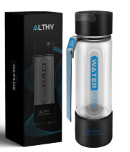 ALTHY  Hydrogen Water Bottle 420 ml, Portable Hydrogen Water Ionizer with SPE Technology, Automatic backwash, for Home Office Daily Drinking