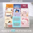 ANBOXIT Greeting Card Display Stand, Metal Rack Holder Organizer | for Retail Stores Vendors, Postcards, Stickers, White - 4 Tier