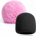 2 PCS Pink Pop Filter Compatible with Blue Yeti Microphone,For Yeti Mic,For Blue Yeti Pro USB Microphone