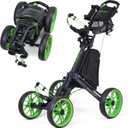 EASEGO Golf Push Cart 4 Wheel : Golf Walking Cart Golf Caddy Pull Carts, 30.31 inch