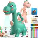 Dinosaur Drawing Projector Toys for Ages 5-7: KETIEE Tracing and Drawing Projector for Kids with Two Projector Heads, Smart Art Sketcher Projector with 96 Stencils, Toddler Toys for Boys (Green)