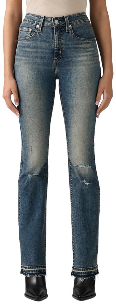 Levi's Women's 725 High Rise Bootcut Jeans, (New) Nostalgic Night Stripe (Stretch), Size 27x32